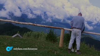Лесоруб трахнул туристку/The most aesthetic porn movie in the mountains, height is 1356 m