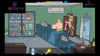 Fuckerman Petrol Station cartoon sex porn game fuck hot bitch's and t-girl
