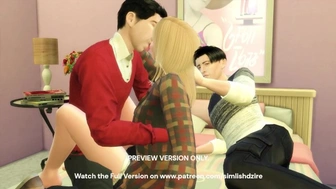 Sharing Friends With Ross Joey And Rachel - 3d Asian Cartoon - Preview Version