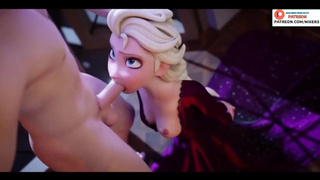 ELSA DO AMAZING BJ AND GETTING SPERM - FROZEN 60 FPS High Quality Asian Cartoon 3D Animated 4K