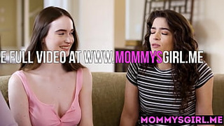 Stepmom Siri Dahl and teeny Hazel Moore mounts alluring babysitters Aiden Ashley and Victoria Voxxx