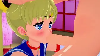 Horny Student Sailor Moon Passionately Blows Schlong l 3D SFM cartoon uncensored