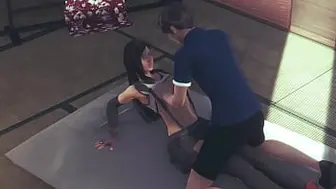 Tifa ff7 new cosplay in cartoon sex with a fiance in porn movie
