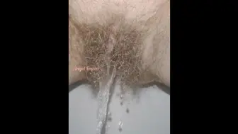 Sensual Slow Motion Piss by Mega Hairy Vagina Up Close