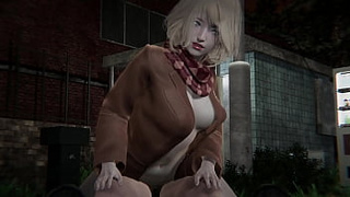 Anime Resident evil four remake Ashley l 3d animation