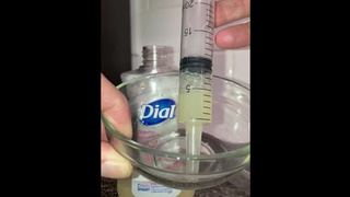 Making the new Dial formula called “Pure Jizz” from my saved jizz loads