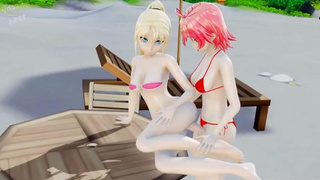 MMD Futa Futanari Anal Oriental Lesbians 3D Cartoon