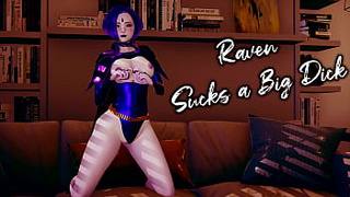 Raven swallows a monstrous schlong l 3d uncensored anime