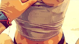 POINT OF VIEW Asian cartoon - stranger rides a huge rear-end chick in Colombia (