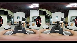 VRLatina.com - Sexy Petite Teen 1st Porn Scene - VR