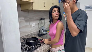 My little stepsister wants to fuck for the first time in the kitchen and I give her the best sex of her life. H.L.