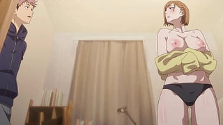 Stud Walks in on Chick While She is Undressing... Get's a Surprise Boobjob - NEW EXCLUSIVE ANIME