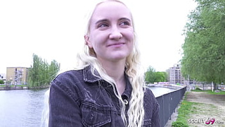 GERMAN SCOUT - Petite blonde Teenie Daruma Rai Pickup for Casting Fuck in Berlin