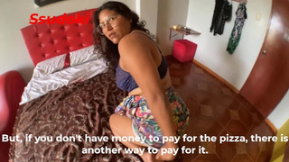 I run out of money and I pay the delivery fiance with sex while my boy is away, he's horny. SUB ENG