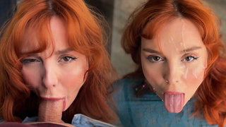 Хочешь я сниму с тебя штаны и ты кончишь рыжей шлюхе в рот? Eva Soda