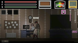 Boy having sex with ravishing bitch in Lustful spirit hunt ryona cartoon game gameplay