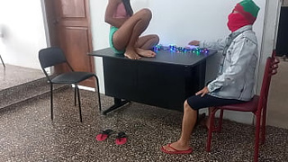 HOME-MADE INDIAN PORN!! THE OWNER OF THE COMPANY ASKS THE INNOCENT WORKER TO DANCE ON HIS DESK TO EARN A PAY RAISE. THE BOSS IS A DAMN STUD