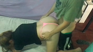 My alluring GF in doggy style, with ending inside