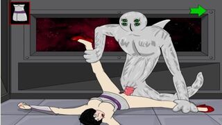 Lady in Space Drilled by 12 different Monsters | Hentai Porn Games