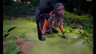 Michigan Dogman Breeds African MILF On Hike | Monster | Large Penis | 3D