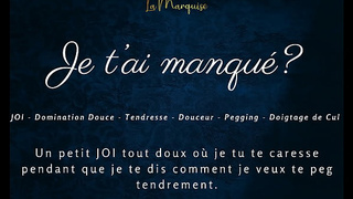 Did you miss me? - French audio porn JOI pegging