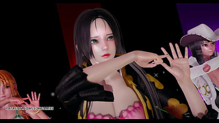 [MMD] Slut's Day - Expectation Cute Striptease Boa Hancock Nami Nico Robin 1 Piece 3D Porn Cartoon Uncensored