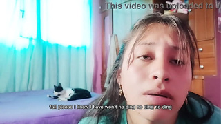 With that tender little face my stepsister licks my semen