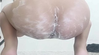 Dildo Fake sperm anal cream pie overflow