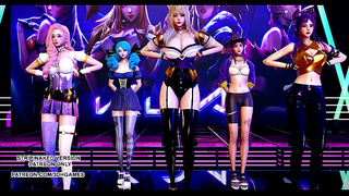 [MMD] GFRIEND - Glass Bead Fine Kpop Dance Ahri Akali Kaisa Seraphine Gwen KDA League of Legends