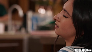 Horny massive boobs teenie Hailey Rose saving her job with her wild knowledge