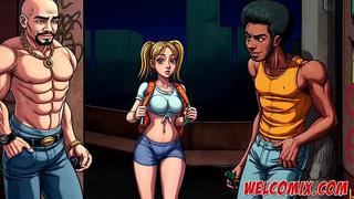 Midnight at red light district! Anacondas porn comics!
