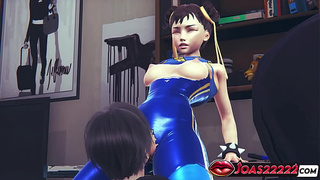 Chun Li Street Fighter 6 Bizarre Porn – Hot Cosplay Hentai Chick In Blue Latex Costume Gets Her Cunt Licked Through Tight Pants In 3D Cartoon Honey Select two Until She Moans And Orgasms Hard