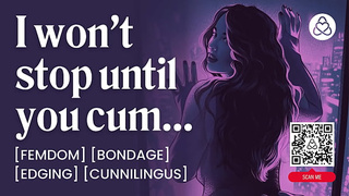 ASMR Audio Porn: Femdom Mounts Her Submissive Male On a First Date - Bondage & Edging - Erotic Audio Roleplay