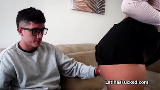 Busty fat Hispanic needs that rod now to lick and ride