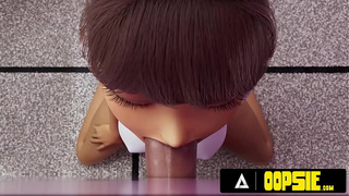 OOPSIE - Raunchy Futa Fuck-Fest With Enormous Loads Of Sperm During Gloryhole Fun! ANIMATED PORN!