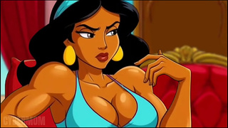 Aladdin and Princess Jasmine make Shameful Wishes to the Genie. Anime Porn Parody.