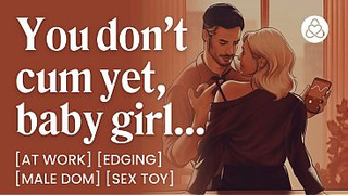 ASMR Audio Porn: Male Daddy Dom Edges His Coworker in the Office – Climax Control & Hidden Public Sex – Erotic Audio Roleplay for Women