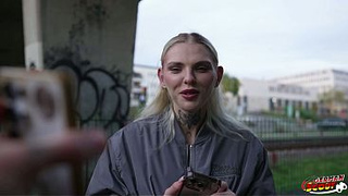 GERMAN SCOUT - Blonde Fitness Model Teenie Lexi Star Pick Up for Premier Porn Casting Fuck