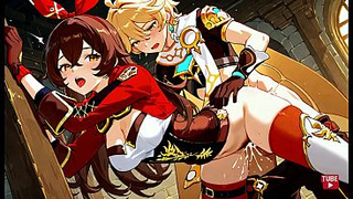 Genshin Impact Anime - OC Amber x Aether Pic Collection - Oriental Oriental Manga Asian cartoon Anime Game Porn Movie Animation