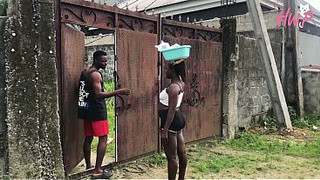 HORNY IDLE AFRICAN HUSBAND AND THE SWEET PURE WATER SELLER ( BEST BLACK PORN SEX TAPE)