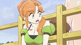 Alex got stuck in the fence on purpose and Steve sexed her! anime (porn cartoon sex )4K 2026