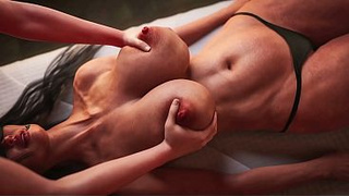 Stepson Massage for Charming Stepmom, He Plays With Her Big Tits & Makes Her Spunk Hard - The Synthetic 12 Developed By Carbon - 3D Porn Game