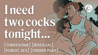 ASMR Audio Porn: Risky First Time MMF Threesome at a Party – Bisexual, Teasing & Public Fuck – Erotic Audio Roleplay for Women