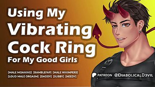 Male Moaning for You Using Vibrating Meat Ring || Male Whimpers and Moaning || Audio Porn for Women || Diabolical D3vil