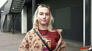 GERMAN SCOUT - Blonde Ukrainian Vegan Youngster Lilelfie Get Multiple Climax at First Porn Casting