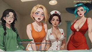 He Gets a Giant Boner In Front of 4 Sweet Whores - Moonripple Lake 07 Developed By BCG - 3D Porn Game