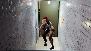Spiderman Spiderverse Cartoon - Gwen sexed on the stairs of an apartment - Asian Chinese Manga Asian cartoon Hentai Game Porn Sex tape Animation