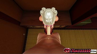 Sweet Slut Mayumi 3D Animation Rule34 - 2 Hands Hand-job Stroking Enormous Rod, Sloppy Free-Hands Bj with Moans, Wet Pussyjob Rubbing Until Explosive Sperm shot Asian cartoon