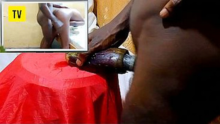 CUTE! ALLURING! SWEET! Mr. Dicks3x masturbating and fucking egg plant while watching sexy porn xvideo for Doggy style