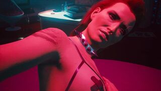 Cyberpunk. Sex with a Blonde in Erotic Lingerie | Porno Game 3d